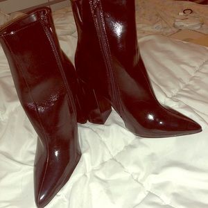 Black high heel boots